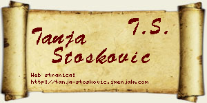 Tanja Stošković vizit kartica